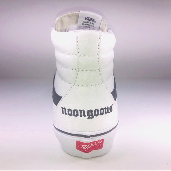 VANS Noon Goons SK8 Hi White Snakeskin Black Shoes - Picture 4 of 11